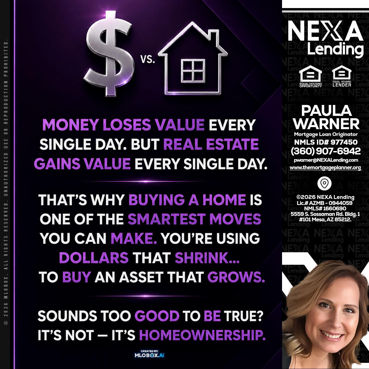 MONEY LOSES - Paula Warner -Mortgage Loan Originator