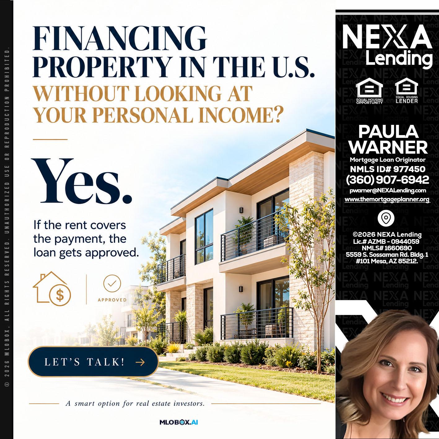 FINANCING - Paula Warner -Mortgage Loan Originator